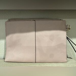 INC International Concepts Molyy Party Pouch Women's Dusty Pink Zip Closure. New